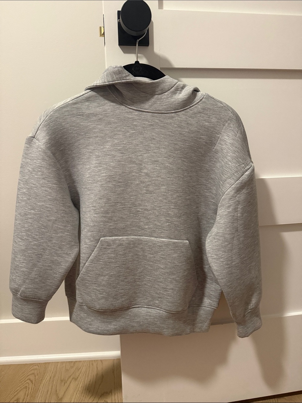 Old Navy Light Gray Kids' Pullover Hoodie with Kangaroo Pocket